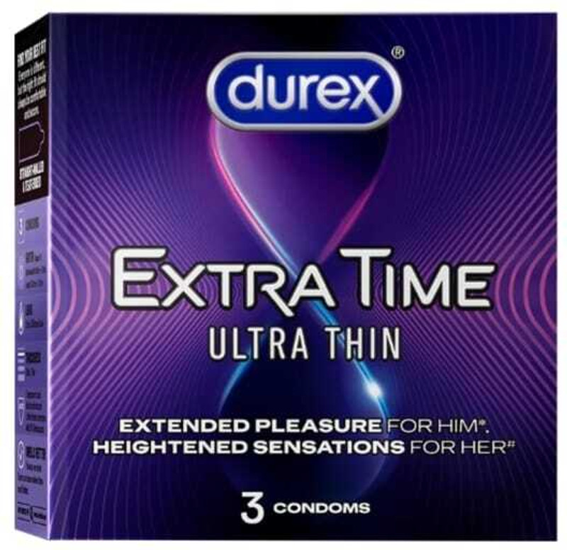 DUREX Extra Time Ultra Thin Condom Condom(10 Sheets)