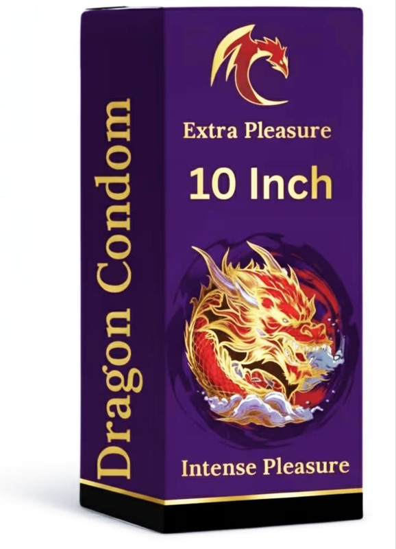 DRAGON JUMBO PREMIUM Mans Fire 9 INsch Condom(10 Sheets)