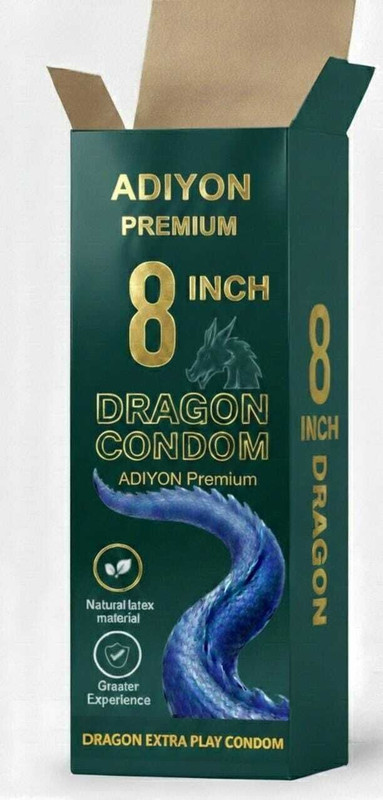 Adixy Silicon Dragon 8 Inch Extra Large Size | Soft & Flexible | Premium Experience Condom(10 Sheets)