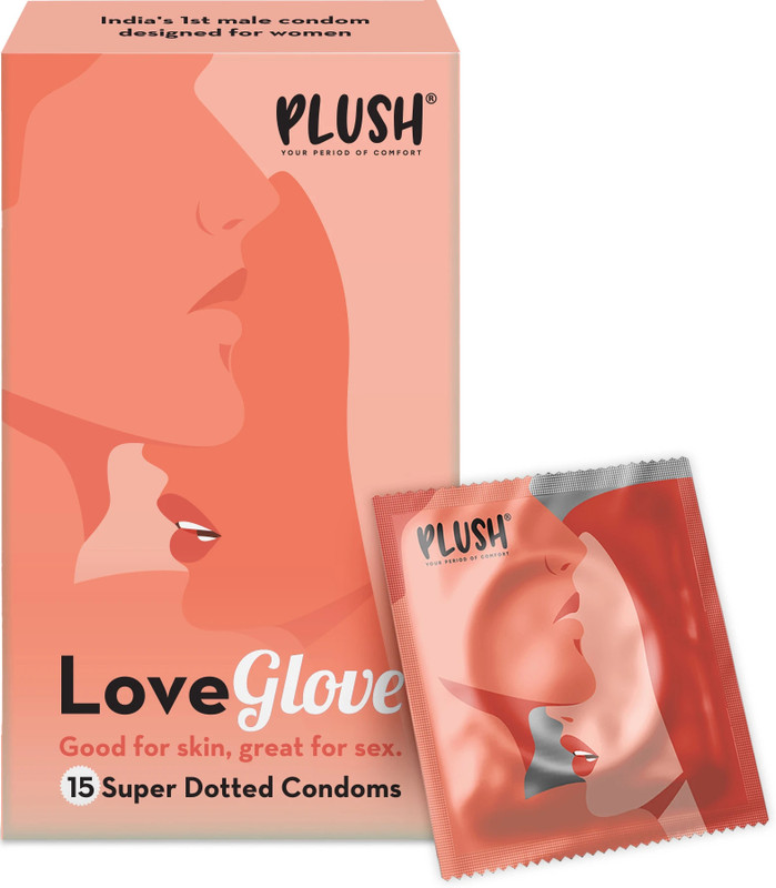 PLUSH Love Glove Extra Super Dotted for safety & pleasure Condom(Set of 15, 15 Sheets)