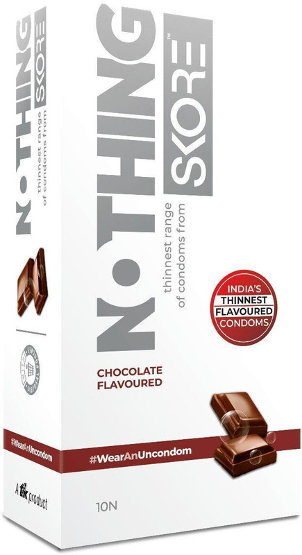SKORE NOTHING – Thinnest range CHOCOLATE FLAVOURED condoms – 1 Packet (10 pieces) Condom(10 Sheets)