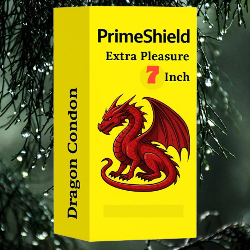PrimeShield Dragon 8 Ich Condom for Men Ultra Thin & long Condom Condom(2 Sheets)