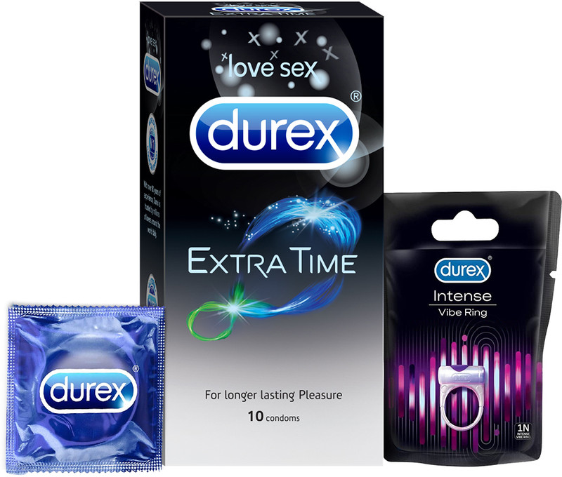 DUREX Extra Time Condom and Vibe ring(Pack of 1 For Men)