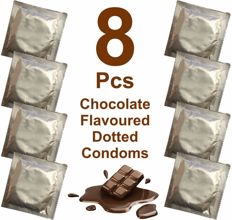 eyurva 10 pcs dotted condoms combo | strawberry flavored dotted condom Condom(10 Sheets)
