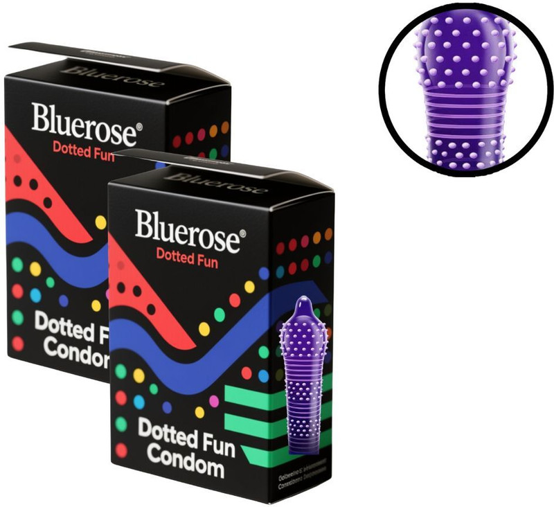 Bluerose Extra Dotted - CR8-2PCS Condom(Set of 2, 2 Sheets)