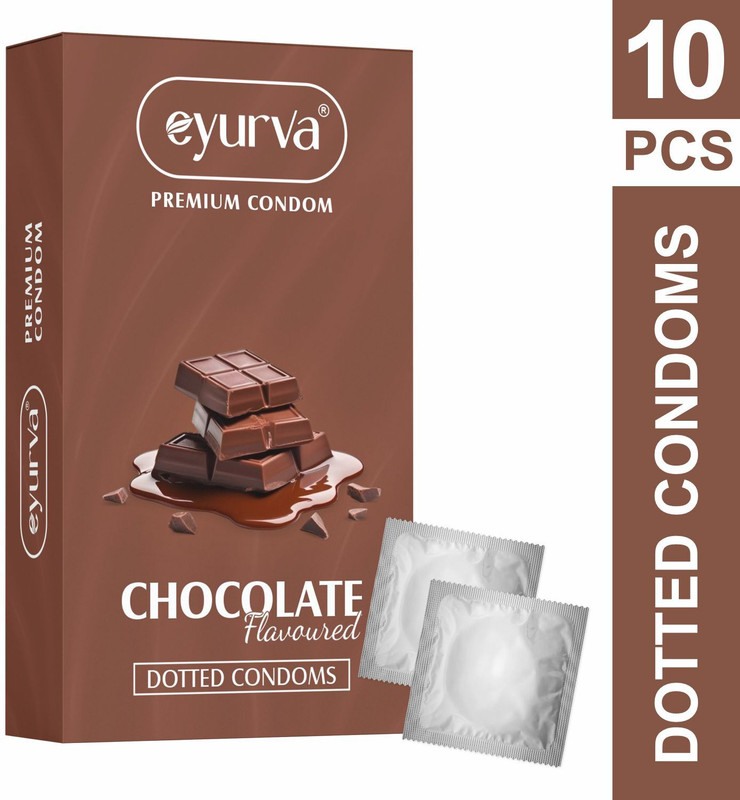 eyurva Dotted Condoms -Chocolate Flavoured Condom Condom(20 Sheets)