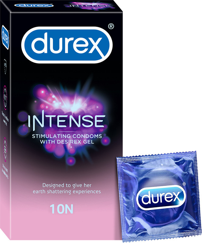 DUREX Intense Condoms for her extra pleasure - 10 Count Condom(10 Sheets)