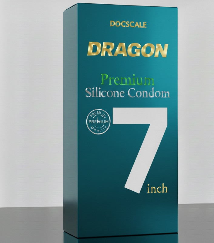 docscale Silicon Dragon Premium 7 Inch Comfort Premium with Smooth Touch Finish Condom(10 Sheets)