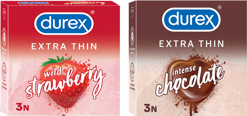 DUREX STRAWBERRY AND CHOCOLATE Condom(Set of 2, 6 Sheets)