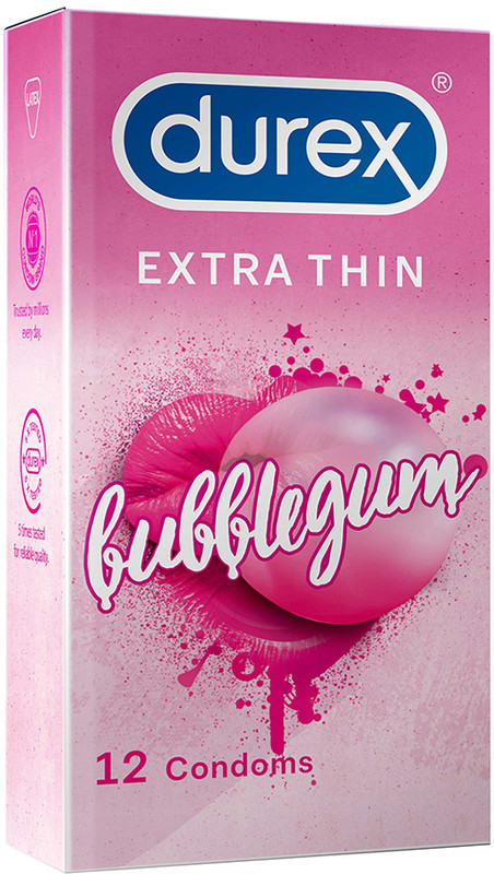 DUREX Strawberry Flavoured Condoms - 12 Count Condom(12 Sheets)