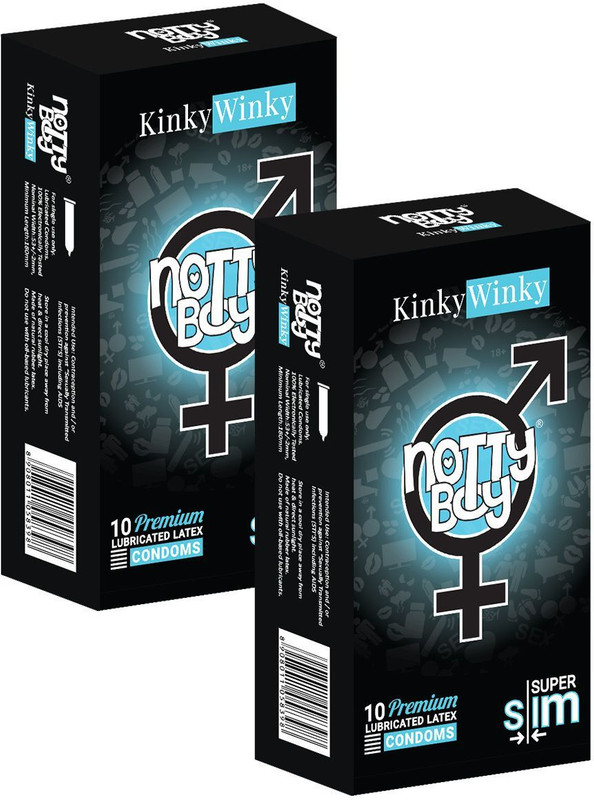 NottyBoy Super Slim Thin Male Plain Condom(Set of 2, 20 Sheets)