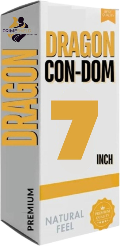 PrimeShield mens sevan Dra-Gon Condoms for mens Condom(Set of 2, 2 Sheets)