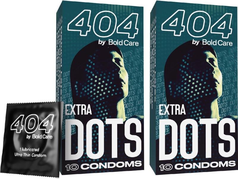 Bold Care 404 Extra Dots Condoms for Men - Elevate Pleasure with Every Touch - 20 Condoms Condom(20 Sheets)