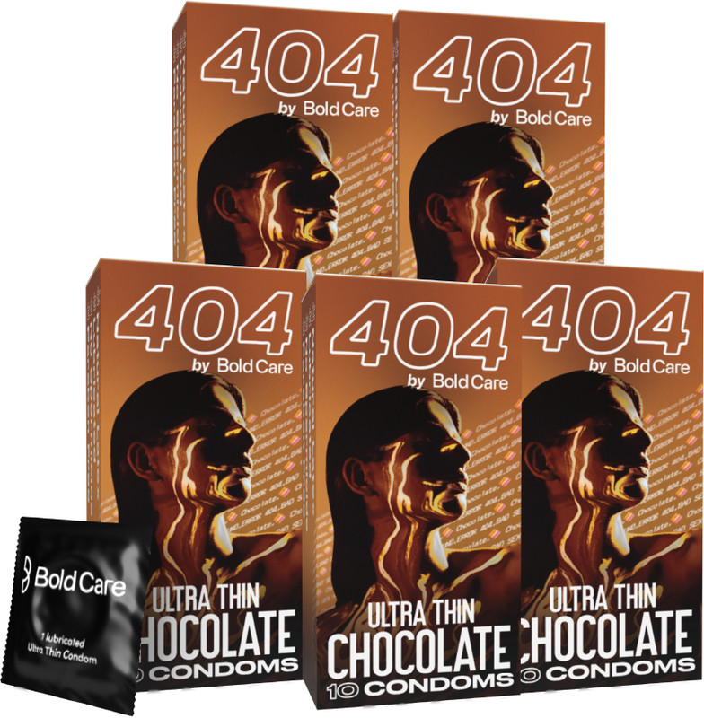 Bold Care 404 Ultra Thin Chocolate Flavored + Super Nano Thin Condom(Set of 2, 20 Sheets)