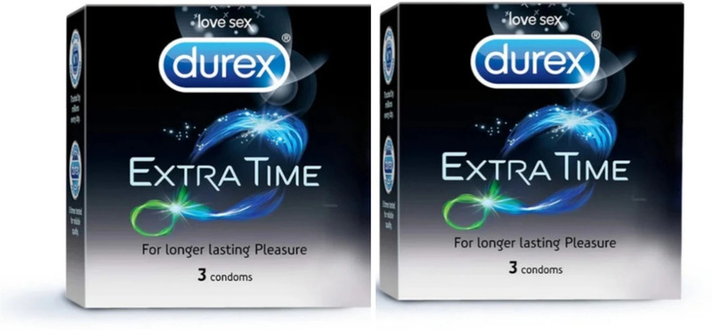 DUREX Extra Time - 3sX2 Condom(Set of 2, 6 Sheets)