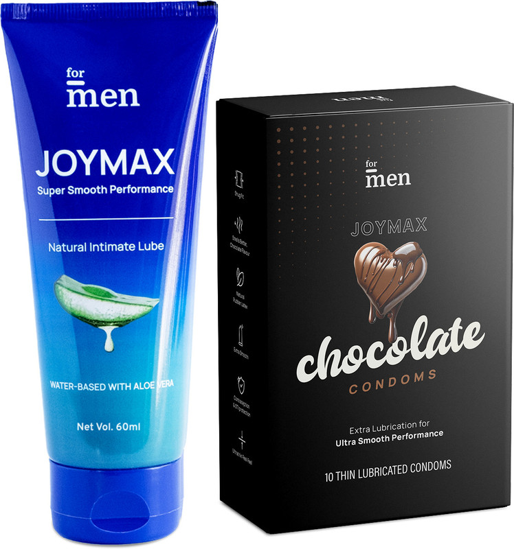 Formen Joymax Water Based Premium Intimate Lube Gel & Chocolate Flavour Condom(10 Sheets)
