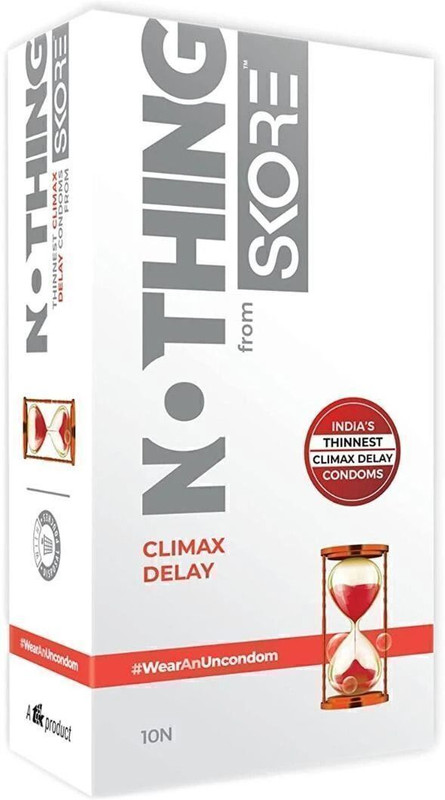 SKORE Nothing Climax Delay Condoms | 1 x Pack of 10 Condom(10 Sheets)