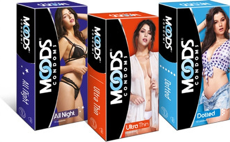 MOODS 10s All Night + Dotted + Ultra Thin Men Condom(Set of 3, 30 Sheets)