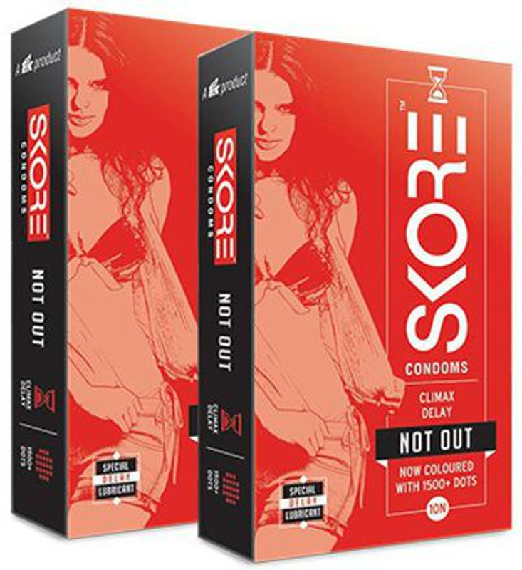 SKORE Not Out Condom 2 pack (20pcs) Condom(20 Sheets)