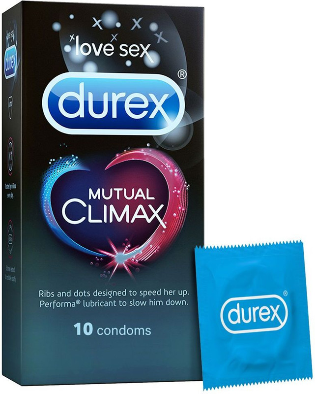 DUREX Pack of 10 Mutual Climax Lubricated Ribbed & Dotted Condom Condom(10 Sheets)