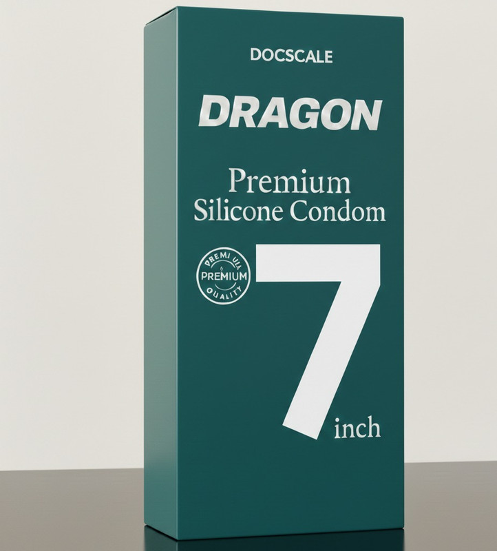 docscale Silicon Dragon 7 Inch Premium Protection for Maximum Comfort Fit Condom(10 Sheets)