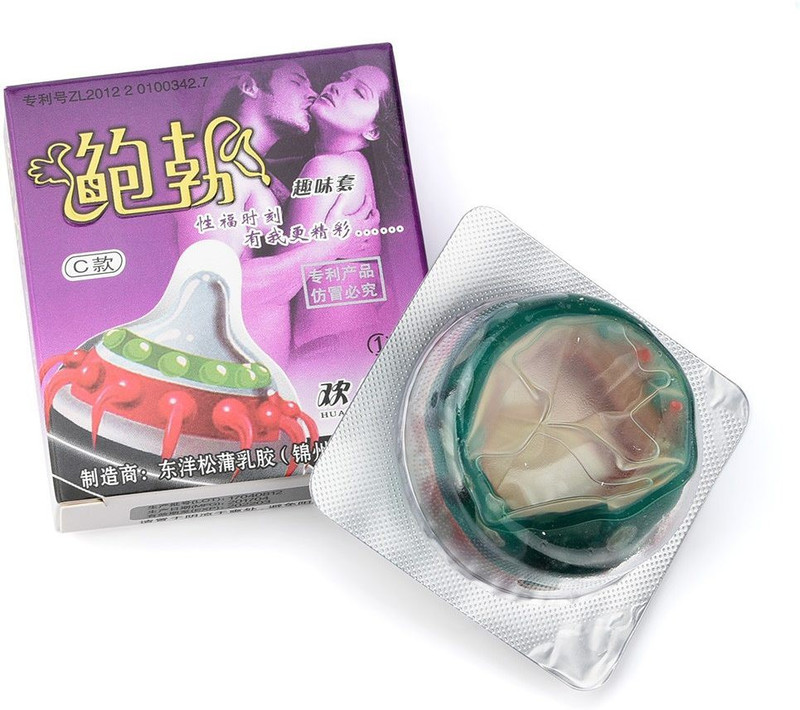 Yunman 4 in One - Ribbed, Dotted, Delay & Spike Pleasure Fit Condom(1 Sheets)