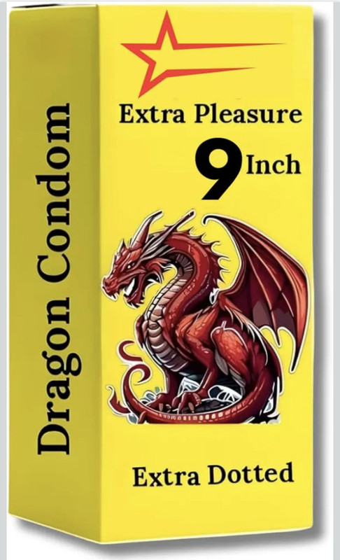 DRAGON JUMBO PREMIUM Vedic r FORMENS 9Inch Drag-on Skin Condom(9 Sheets)