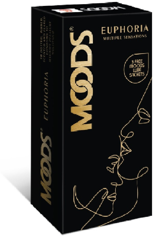 MOODS EUPHORIA 3 FREE LUBE SACHETS Condom(10 Sheets)