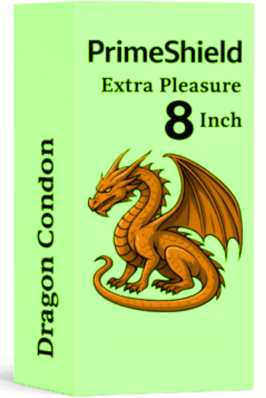 PrimeShield Dragon 8 ich Condom For Men Ultra Thin Condom(2 Sheets)
