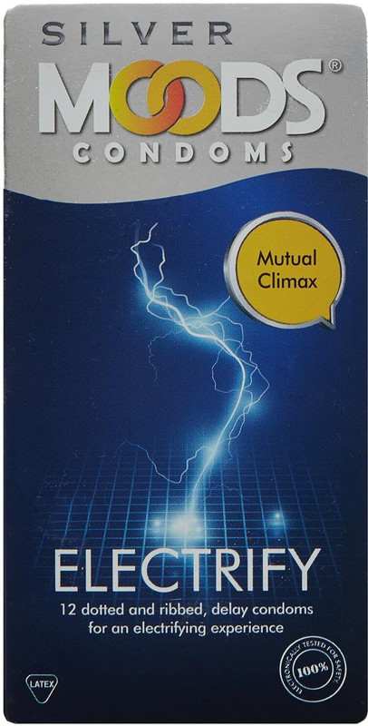 MOODS Electrify Silver Condoms Condom(12 Sheets)