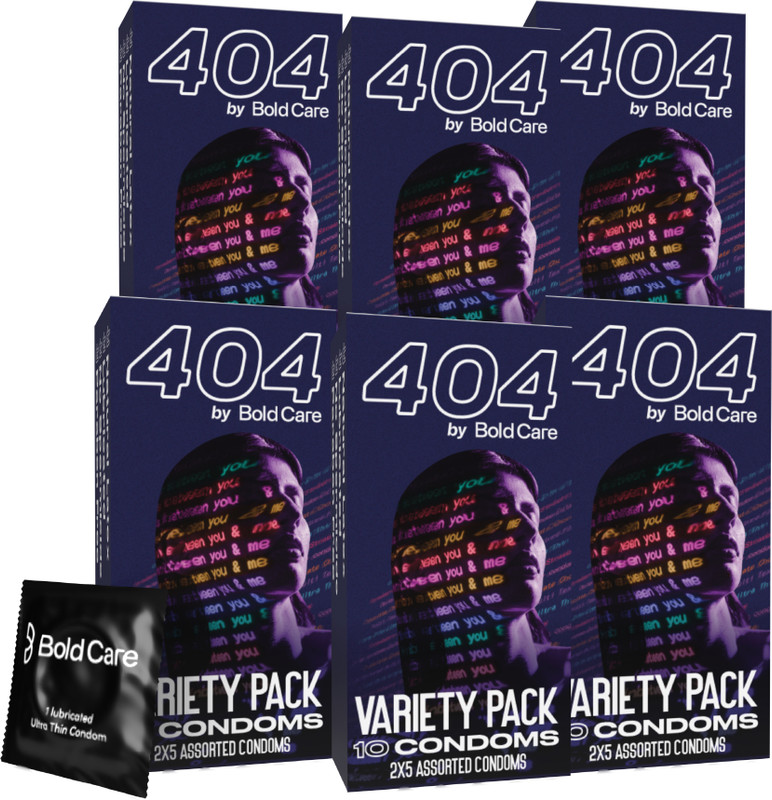 Bold Care 404 Variety Pack Condom(Set of 6, 60 Sheets)