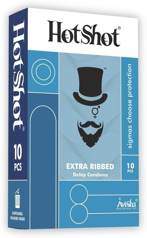 HOTSHOT Ultra Ribbed Delay Condom(10 Sheets)