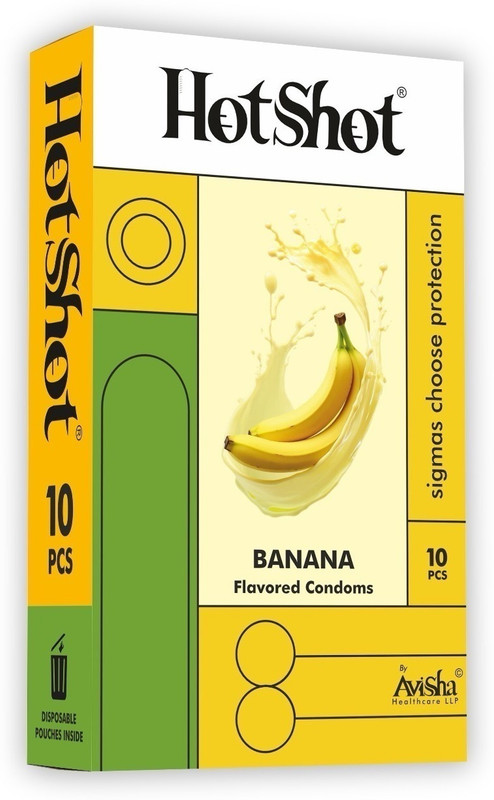 HOTSHOT Banana Flavored Condom(10 Sheets)