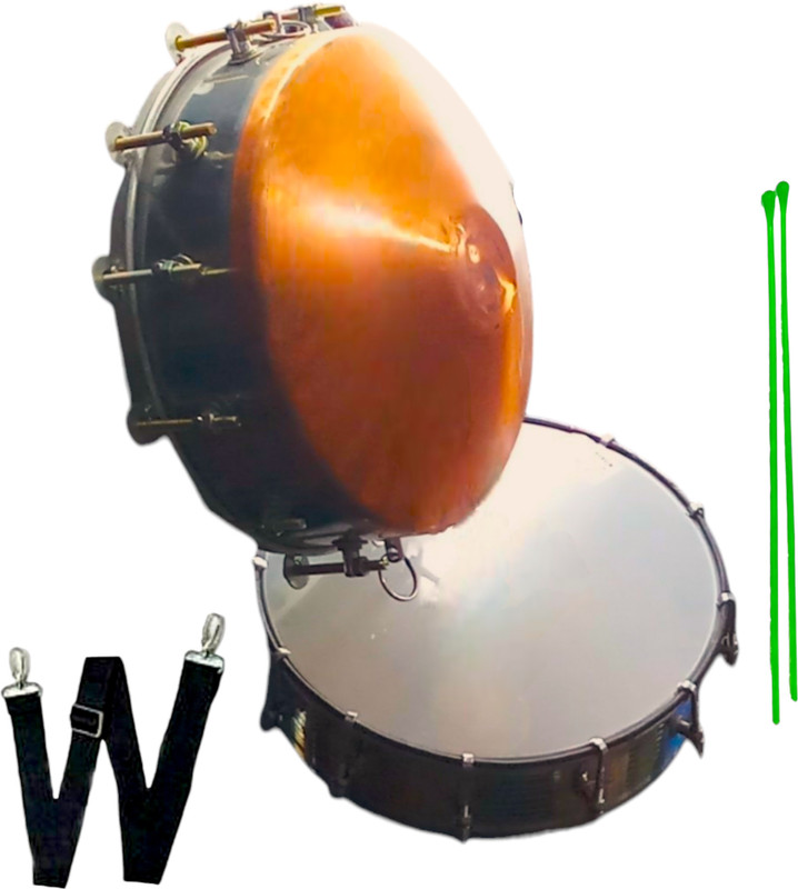 Mayur Musical Tasha Drum Steel Dhol with Sticks and Belt 12 Inch Nasik Drums Conga(Fiber)