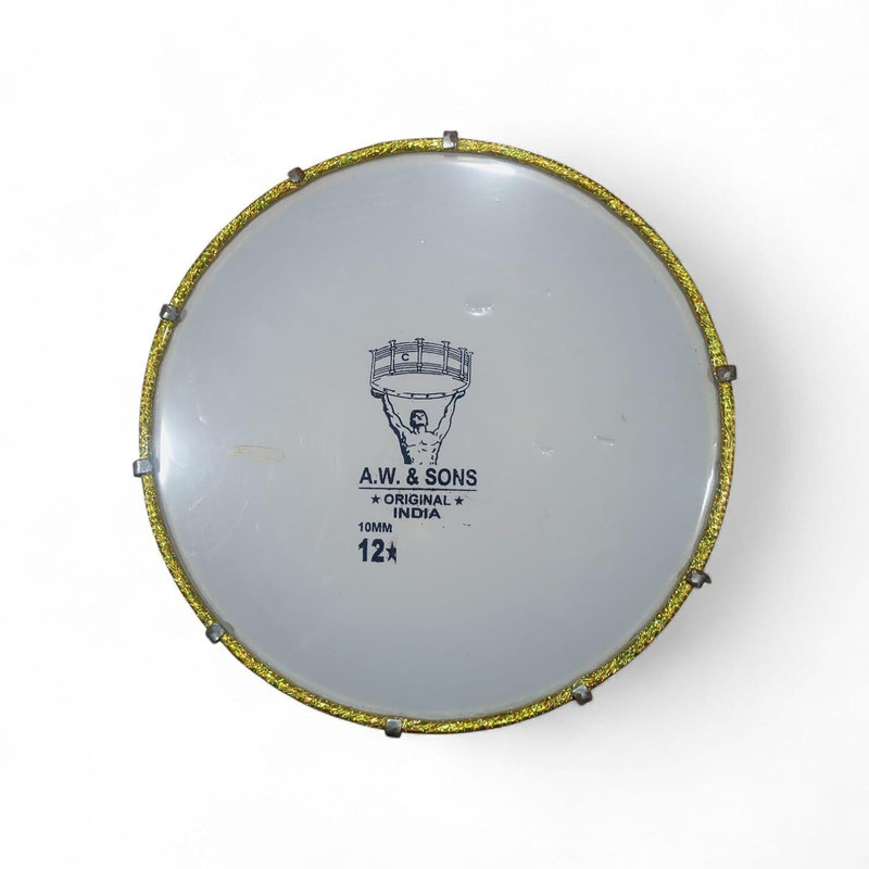 Click Dream 12-Inch Stainless Steel Tasha Drum Set | Authentic Nasik Dhol Tasha Percussion 12-Inch Stainless Steel Tasha Drum Set | Authentic Nasik Dhol Tasha Percussion Conga(Skin)