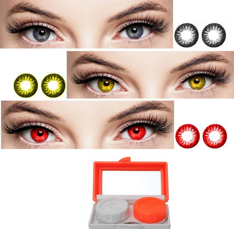 Globalead 3pc Aqua Grey Hazel Color Eye Korean Color Contact lens for you Eye Color(Pack of: 3)