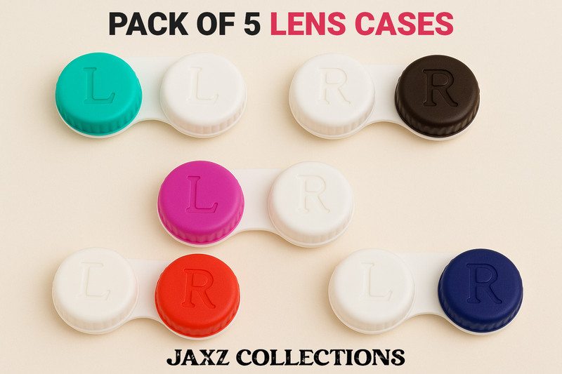 Jaxz Eyewear Multicolor Contact Lens Case (L & R Marked)(Pack of: 5)