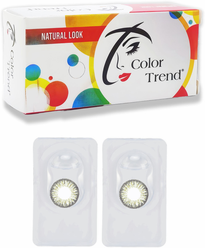 color trend Monthly Colored Contact Lenses - Gray (1 Pair)(Pack of: 1)