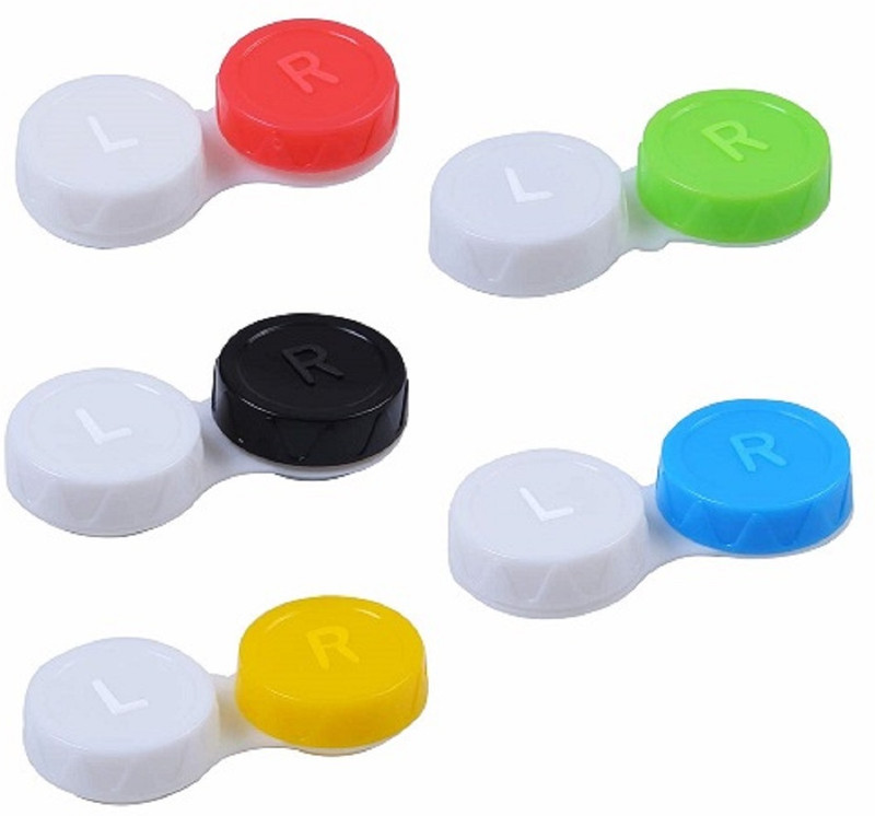 Augen Anti-Bacterial Contact Lens Case Pack of 5 | Multicolour Travel Lens Box(Pack of: 5)
