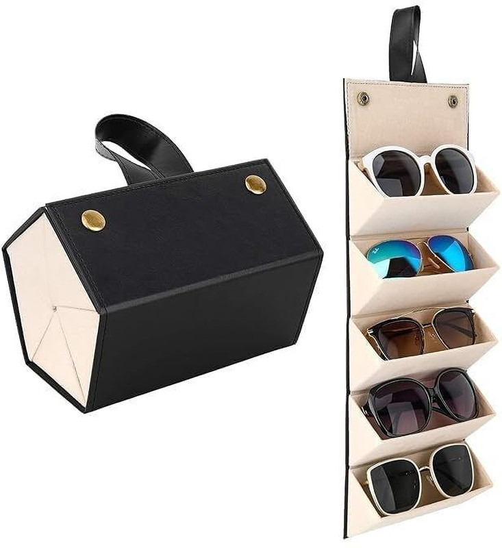 Unigraphy Travel Sunglasses Organizer Case with 5 Slots(Pack of: 1)