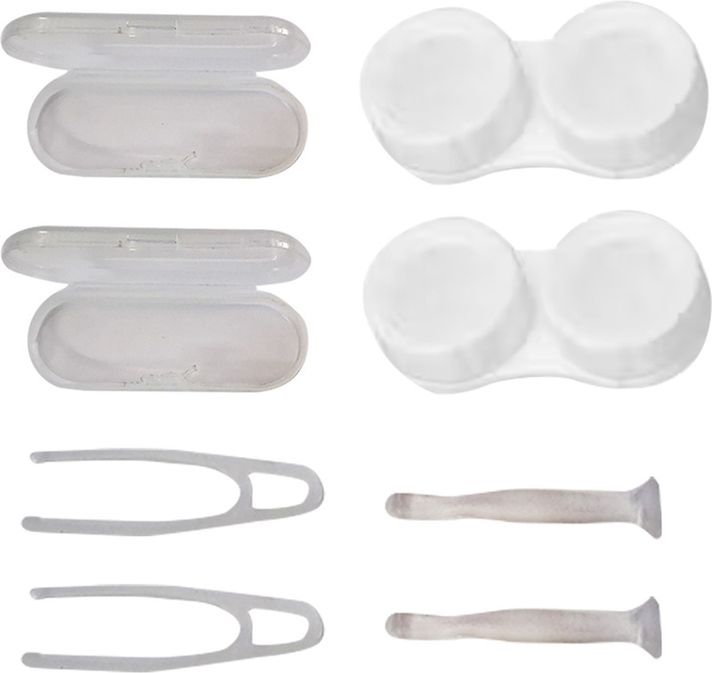 Diamond Eye 2 Contact Lens Case Travel Kit and 2 Tweezer (Pack of: 1)(Pack of: 1)