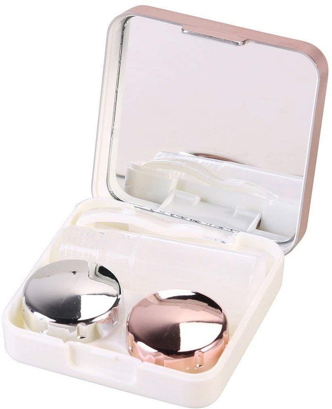 Inovera Eyekan Travel Contact Lens Case Box with Mirror (Black)(Pack of: 1)