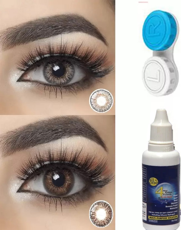 soft eye Daily Disposable(Grey, Brown Color Contact Lens, Colored Contact Lenses, Pack of 5)