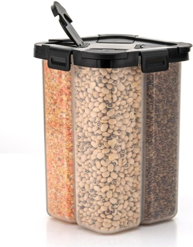 BMV Plastic Grocery Container  - 2500 ml(Black)