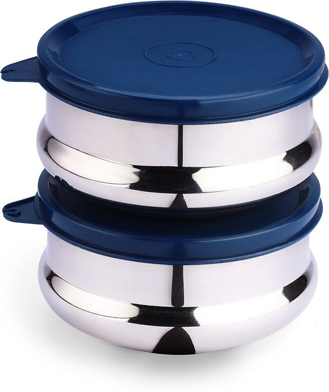 Oliveware Steel Utility Container - 900 ml(Pack of 2, Blue)