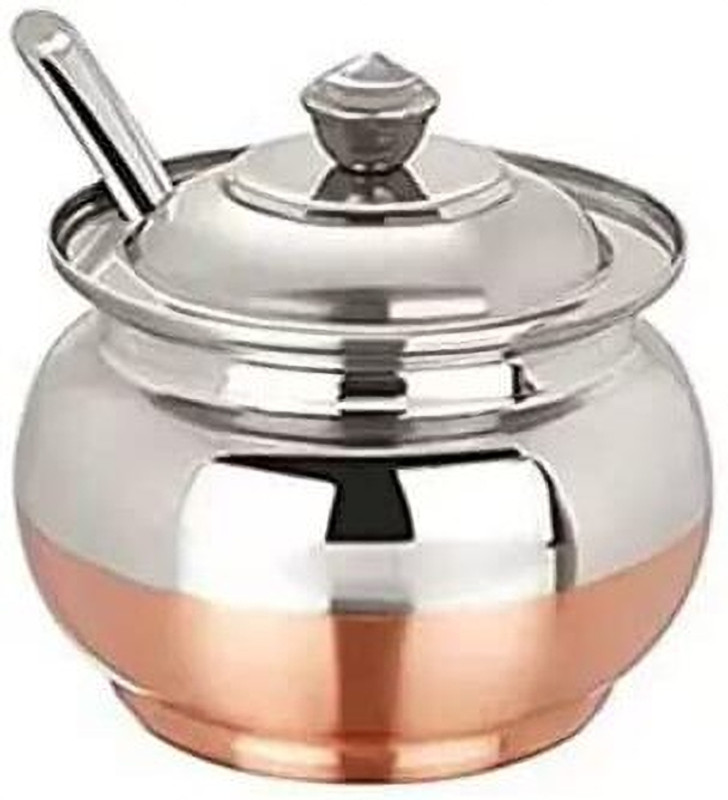 EMPHIRE Stainless Steel Pot 600 ML (pack of 2 ) Pot 17 cm diameter 600 L capacity with Lid(Stainless Steel)