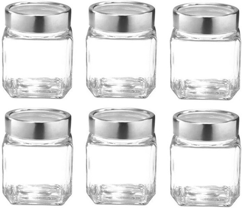 TREO Glass Grocery Container  - 310 ml(Pack of 6, Clear)