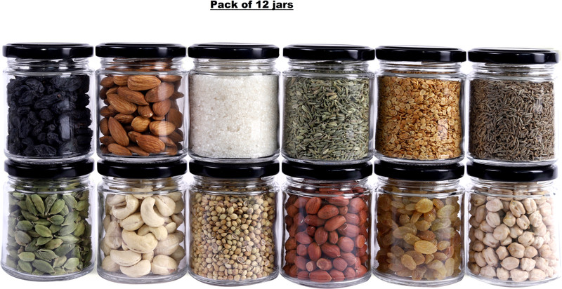Shreeji krupa Plastic Grocery Container - 200(Pack of 12, White)
