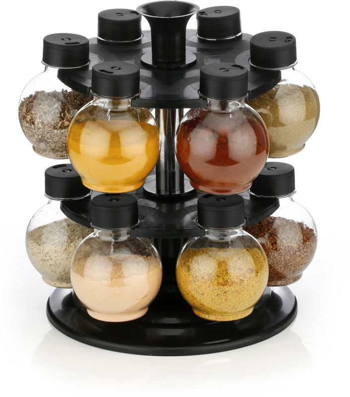 Flipkart SmartBuy Plastic Cereal Dispenser - 250 ml(Pack of 12, Black)