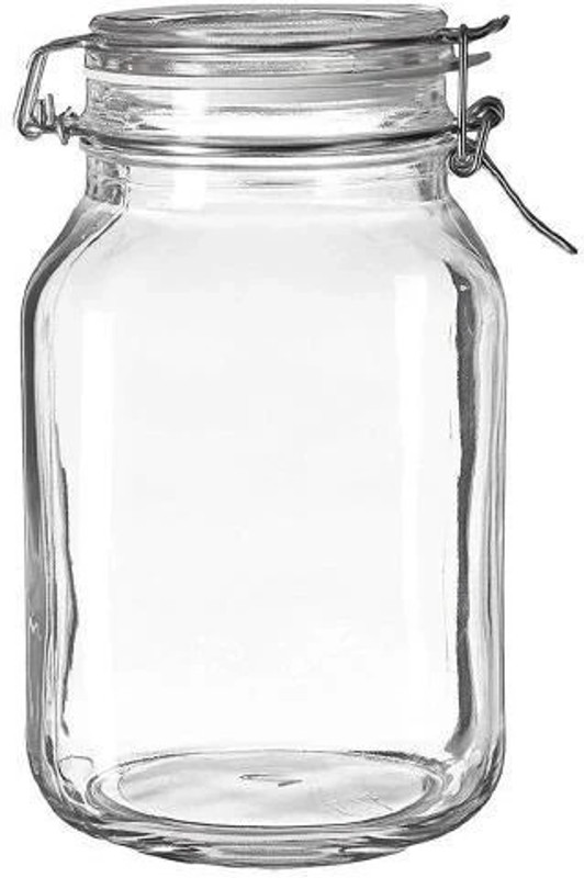 DEVDOX Glass Pickle Jar - 1000 ml(Clear)